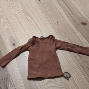 Quincy Mae Rust Long Sleeve Tee